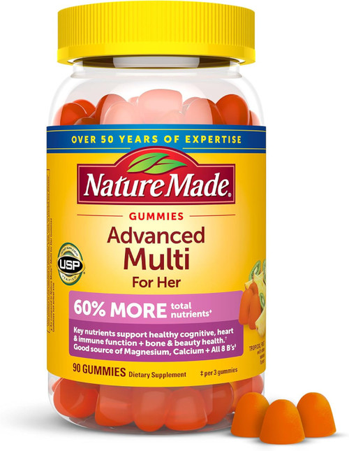 Nature Made Advanced Multi For Her Gummies Tropical Fruit - 90 ct