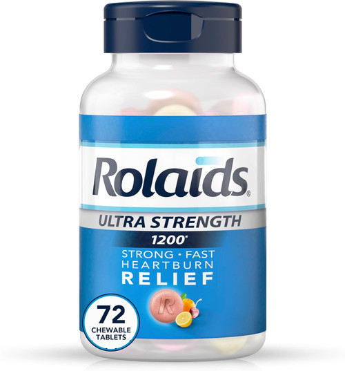 Rolaids Ultra Strength Chewable Tablets Assorted Fruit - 72 count