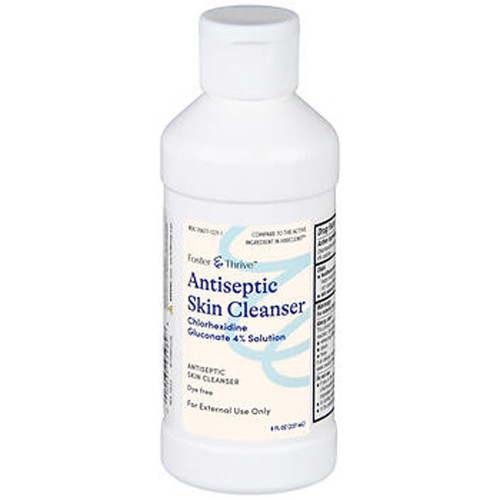 Foster & Thrive Antiseptic Skin Cleanser Chlorhexidine Gluconate 4% Solution - 8 oz