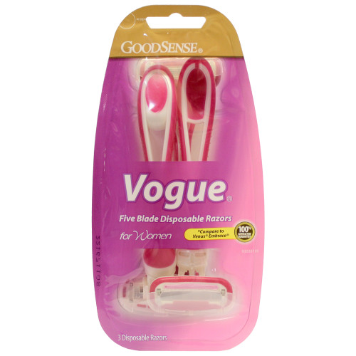 Good Sense Women's Vogue 5 Blade Disposable Razors - 3 ct