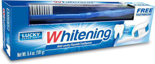 Adult Whitening Toothpaste with Brush - 6.4 oz
