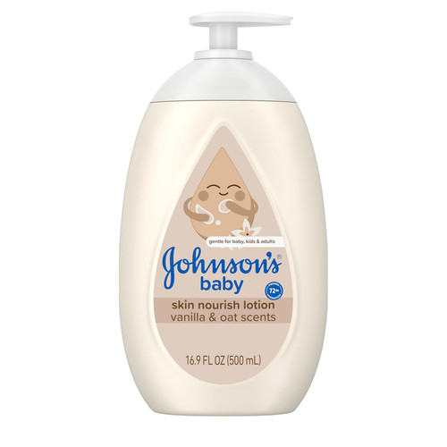 Johnson's Skin Nourish Moisturizing Lotion Vanilla & Oat - 16.9 oz