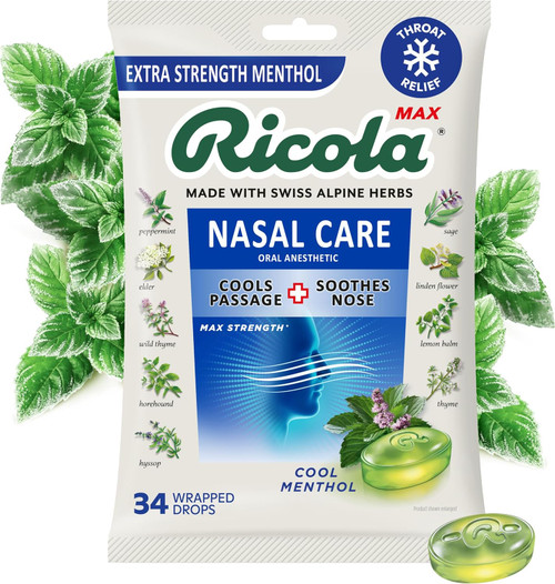 Ricola Max Nasal Care Drops Extra Strength Menthol - 34 ct