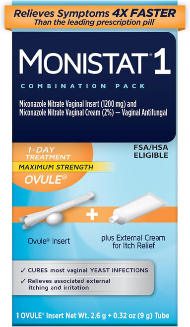 Monistat 1-Day Treatment Combination Pack, 2.6 g