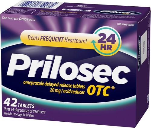 Prilosec OTC Omeprazole 20 mg Acid Reducer - 42 Tablets