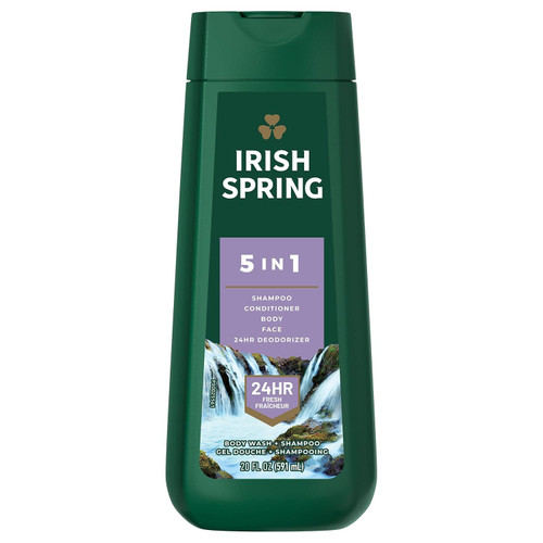 Irish Spring 5 In 1 Body Wash + Shampoo - 20 oz