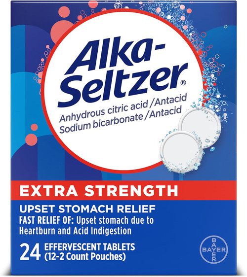 Alka-Seltzer Antacid Effervescent Tablets Extra Strength - 24 tablets