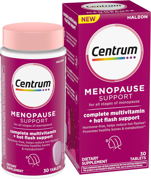 Centrum Menopause Support Complete Multivitamin + Hot Flash Support - 30 Tablets