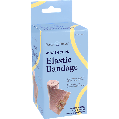Foster and Thrive Elastic Bandage with Clips 4" - 1 each
