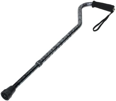 Carex Offset Designer Cane, Gray