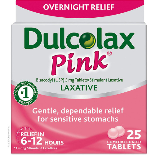 Dulcolax Pink Laxative Comfort Coated Tablets - 25 ct