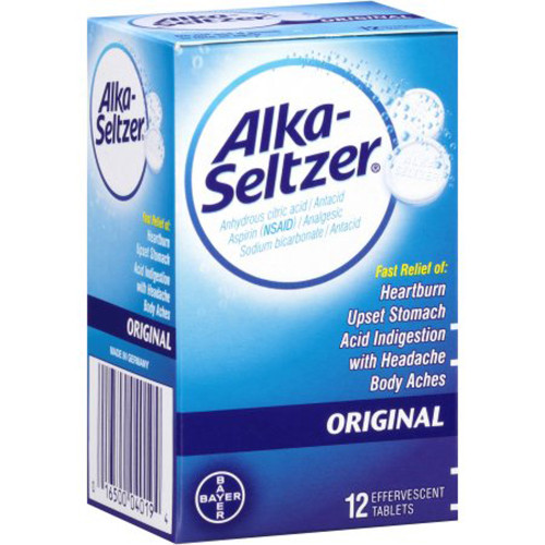 Alka-Seltzer Original Effervescent Antacid Tablets 12 ea.