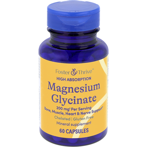 Foster & Thrive Magnesium Glycinate 200 mg Capsules - 60 count