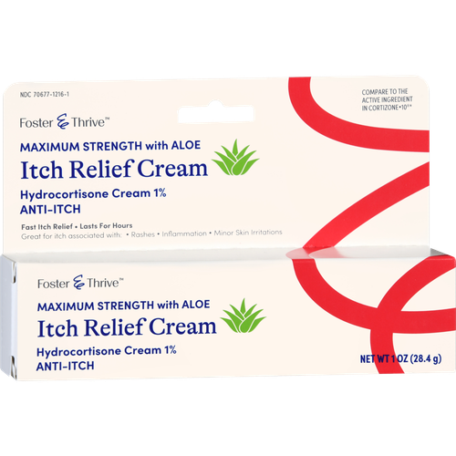 Foster and Thrive Hydrocortisone Cream plus Aloe 1% 1 oz