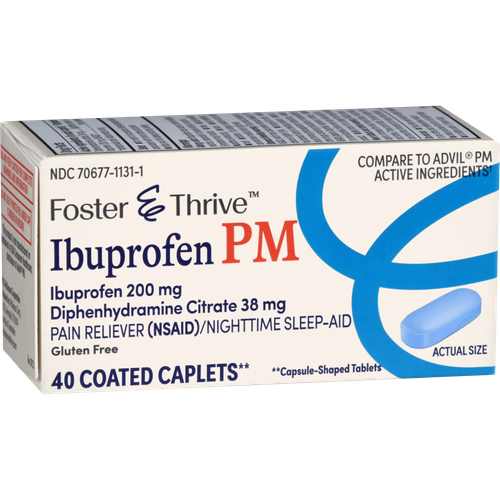 Foster and Thrive Ibuprofen PM 200 mg 40 Caplets