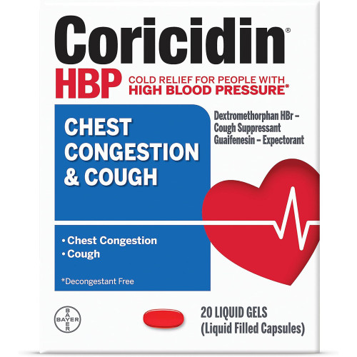 Coricidin HBP Chest Congestion Cough Liqui-Gels - 20 ct