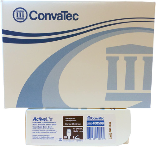 Convatec Active Life 1 Piece Drainable Pouch Transparent 400598 10ct.