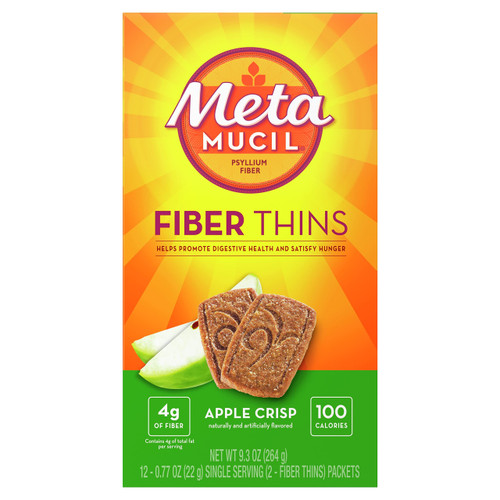 Metamucil MultiGrain Fiber Wafers Apple Crisp - 12 ct