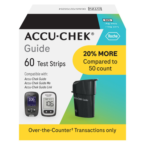 Accu-Chek Guide Glucose Test Strips, 60 Count