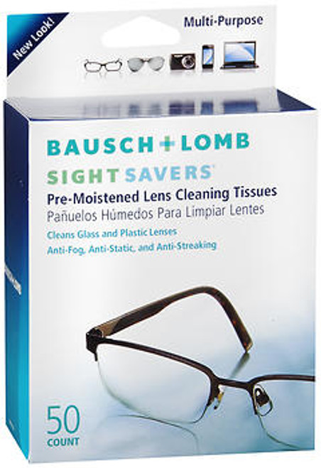 Bausch & Lomb Sight Savers Pre-Moistened Lens Cleaning Tissues - 50 ct