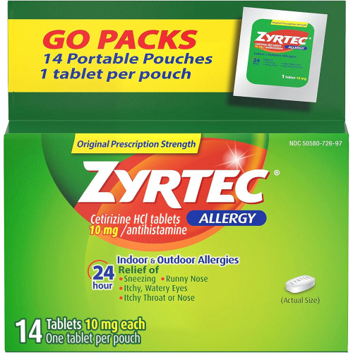 Zyrtec Allergy 10 mg Tablets Blister Pack - 14 ct
