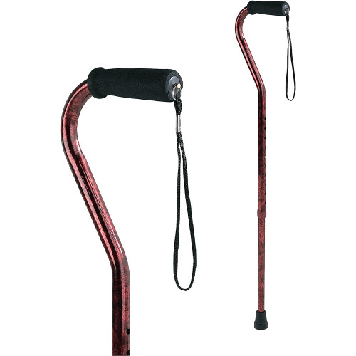 Carex Adjustable Walking Cane, Red