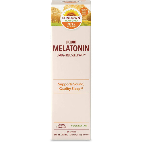 Sundown Naturals Melatonin, Fast Acting, Liquid Cherry - 2 oz