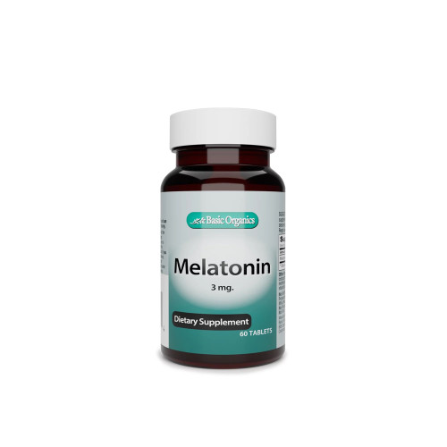 Basic Organics Melatonin 3 mg Tablets - 60 ct