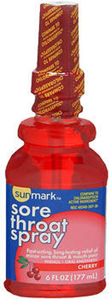 Sunmark Sore Throat Spray Cherry - 6 oz