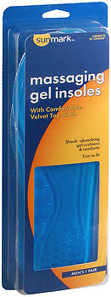 Sunmark Massaging Gel Insoles Men's - 1 pr