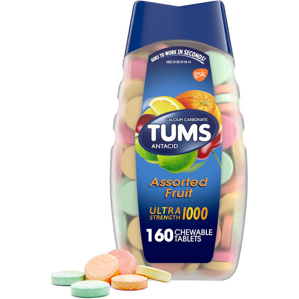 Tums Ultra 1000 Tablets Assorted Fruit - 160 ct