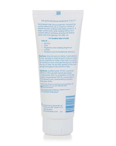 Vanicream Hair Gel For Sensitive Skin - 7 oz