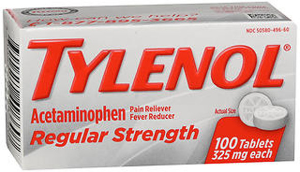 Tylenol Regular Strength Tablets, 325 mg  - 100 ct