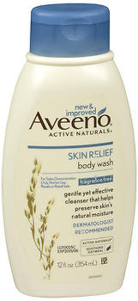 Aveeno Active Naturals Skin Relief Body Wash Fragrance Free - 12 oz