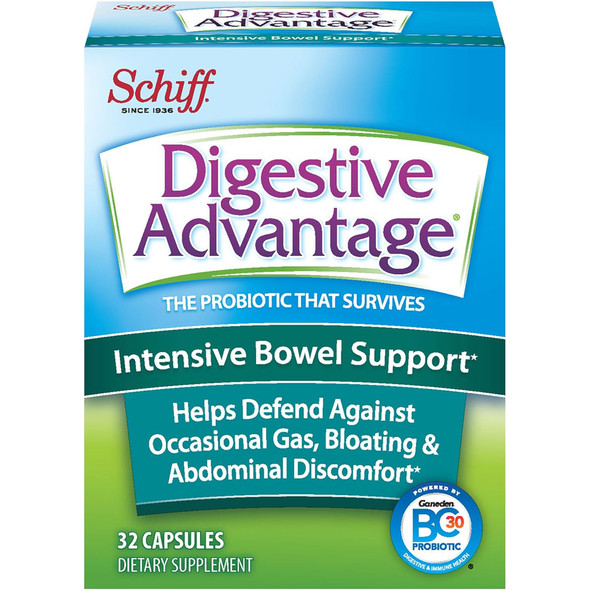 Schiff Digestive Advantage Intensive Bowel Support Capsules - 32 Capsules Schiff Digestive Advantage Intensive Bowel Support Capsules - 32 Capsules