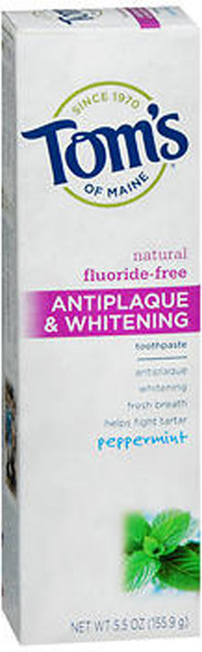 Tom's of Maine Antiplaque & Whitening Fluoride-Free Toothpaste Peppermint - 5.5 oz