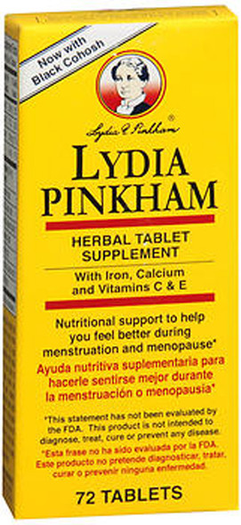 Lydia Pinkham Herbal Tablet Supplement - 72 ct
