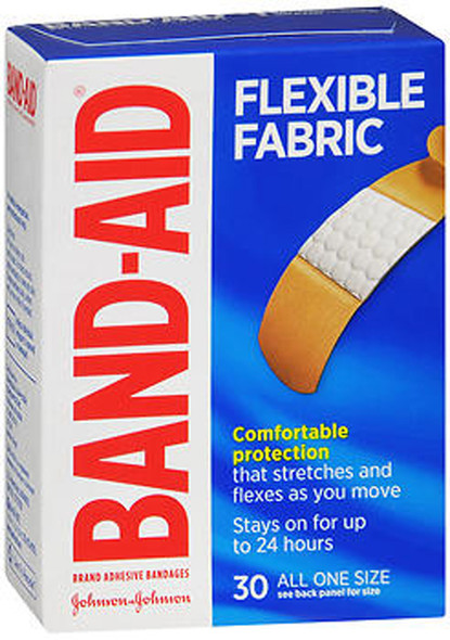 Band-Aid Flexible Fabric Bandages All One Size - 30 ct