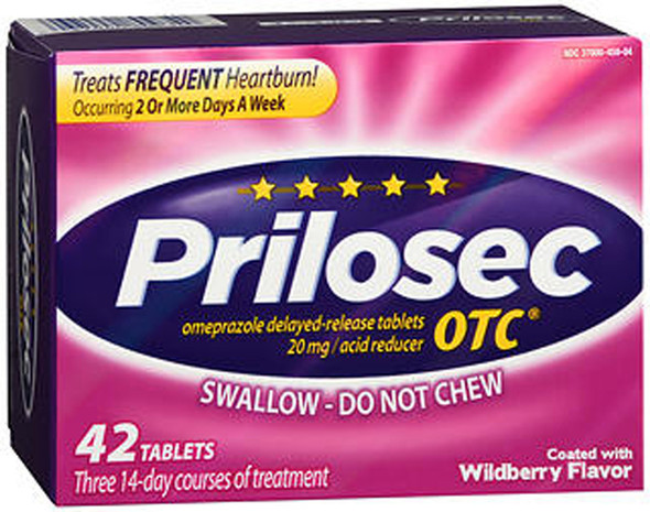 Prilosec OTC Tablets Wildberry Flavor - 42 ct