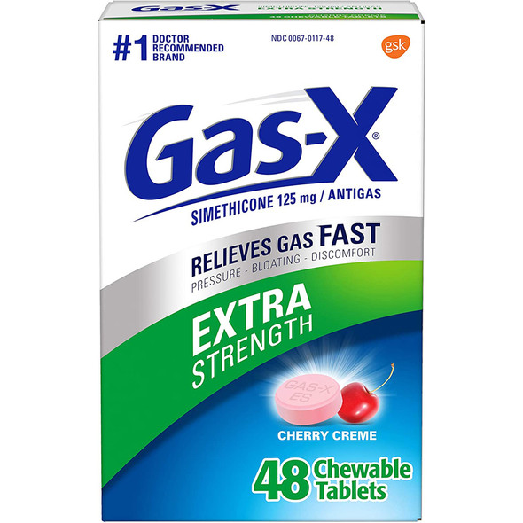 Gas-X Chewable Extra Strength Cherry Creme - 48 ct