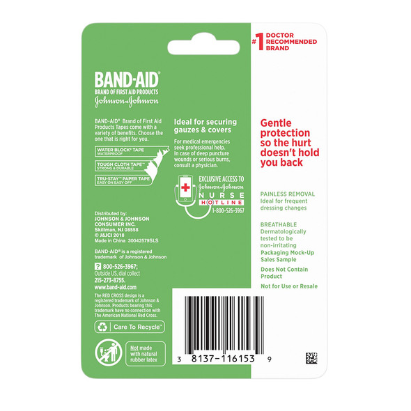 Band-Aid Paper Tape Small 1"x10yd - 1 roll