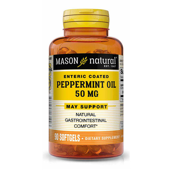 Mason Natural Peppermint Oil 50 mg Enteric Coated Softgels - 90 Softgels