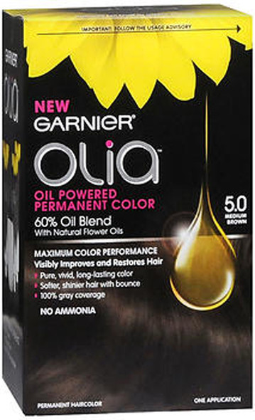 Garnier Olia Oil Powered Permanent Color 5.0 Medium Brow - 1ean