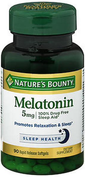 Nature's Bounty Melatonin 5 mg Super Strength- 90 Softgels