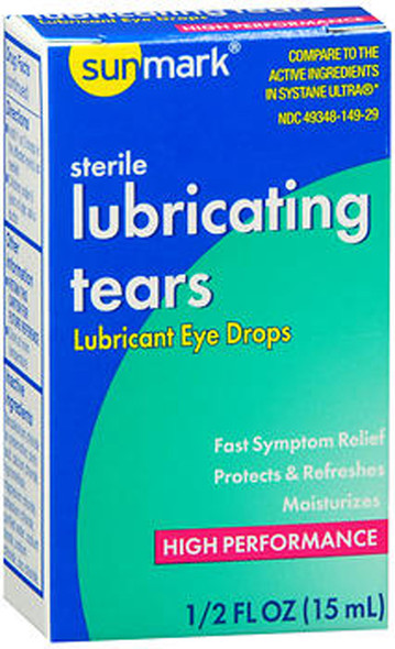 Sunmark Sterile Lubricating Tears Eye Drops - 0.5 oz