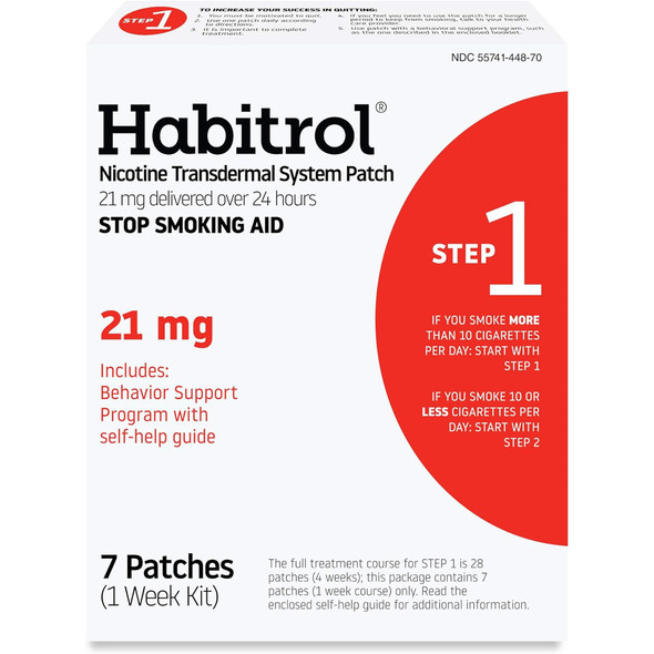 Habitrol Nicotine Transdermal System Patch 21 mg Step 1 - 7 ct