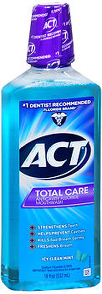 Act Total Care Anticavity Fluoride Mouthwash Icy Clean Mint - 18 oz