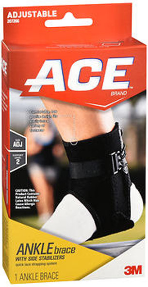 Ace Ankle Brace with Side Stabilizers Adjustable - 1 each