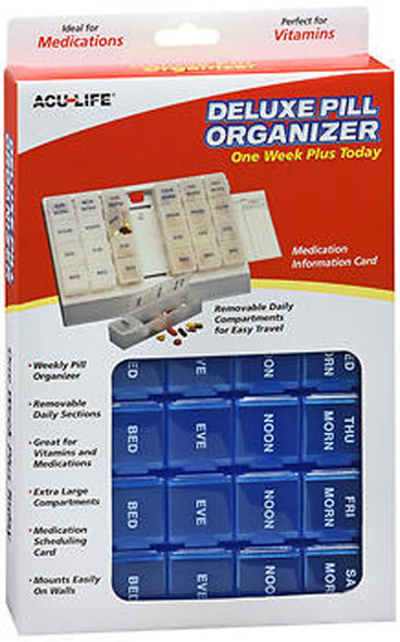 Acu-Life Deluxe Pill Organizer One Week Plus Today  - 1 Each
