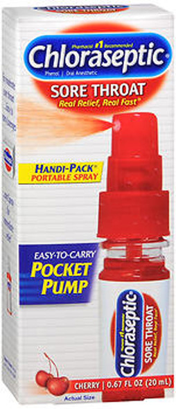 Chloraseptic Sore Throat Spray Pocket Pump Cherry - 20 ml